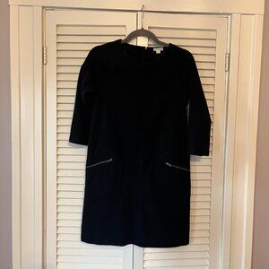 J. Crew Crewcuts girls dress black 16 knit ponte 3/4 sleeves